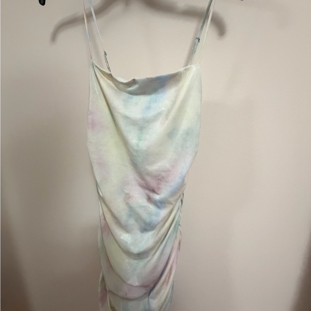 Tie-Dye Pastel Cowl Neck Slip Top - Women's
